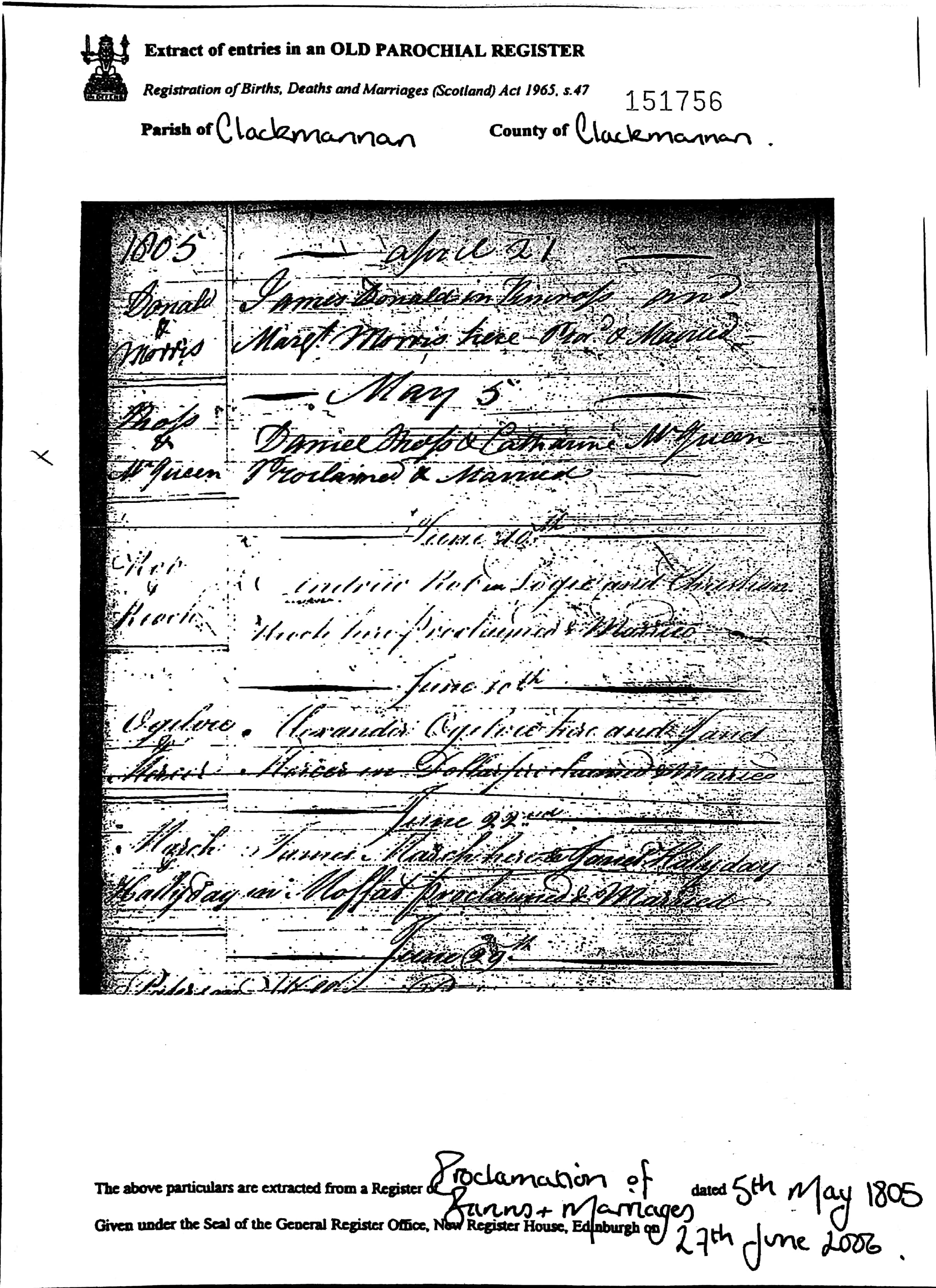 Ross.McQueen Marriage